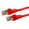Dynamix PLR-C6A-1 Cat6 RJ45 Patch Lead - 1m - Red UTP - T568A - 250MHz - 24AWG - Slimline - Snagless - Gold Plated