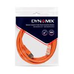 Dynamix PLO-AUGS-1 Cat6A RJ45 Patch Lead - 1m - Orange S/FTP - Shielded - 10G - 26AWG - 500MHz - Slimline - Gold Plated