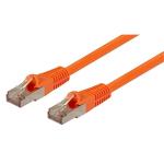 Dynamix PLO-AUGS-TQ Cat6A RJ45 Patch Lead - 75cm - Orange S/FTP - Shielded - 10G - 500MHz - Slimline - Gold Plated
