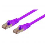 Dynamix PLP-AUGS-10 Cat6A RJ45 Patch Lead - 10m - Purple S/FTP - Shielded - 10G - 500MHz - Slimline - Gold Plated
