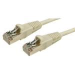 Dynamix Cat6 STP Patch Lead - 50cm - Beige T568A Specification - 26AWG - Slimline Snagless Moulding - Shielded RJ45 with 50µ Inch Gold Plate Connectors