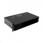 Dynamix HWMB300-2U DYNAMIX 2U 300mm Deep 19" Fully     Enclosed Hinged Wall Mount Bracket. Includes Lid  and Base Panels. Incorparates Side Venting and Rear Cable Entry Plus Knock Outs on Top, Bottom & Sides. Black Colour