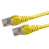 Dynamix PLY-C6A-1H Cat6 RJ45 Patch Lead - 1.5m - Yellow UTP - T568A - 250MHz - 24AWG - Slimline - Snagless - Gold Plated