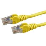 Dynamix PLY-C6A-5 Cat6 RJ45 Patch Lead - 5m - Yellow UTP - T568A - 250MHz - 24AWG - Slimline - Snagless - Gold Plated