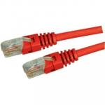 Dynamix PLR-C5E-TQ 0.75m Cat5e Red UTP Patch  Lead (T568A Specification) 100MHz  Slimline Moulding &Latch Down Plug