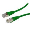 Dynamix PLG-AUGS-0 Cat6A RJ45 Patch Lead - 50cm - Green S/FTP - Shielded - 10G - 26AWG - 500MHz - Gold Plated