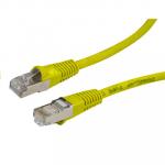 Dynamix PLY-AUGS-3 Cat6A RJ45 Patch Lead - 3m - Yellow S/FTP - Shielded - 10G - 26AWG - Slimline - 500MHz - Gold Plated