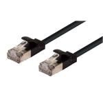 Dynamix PLSSK-C6A-1.25 Cat6A RJ45 Patch Lead - 1.25m - Black S/FTP - Shielded - 10G - 34AWG - Ultra-Slim - Gold Plated - PoE 802.3af