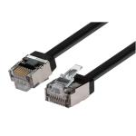 Dynamix PLSSK-C6A-2.5 Cat6A RJ45 Patch Lead - 2.5m - Black S/FTP - Shielded - 10G - 34AWG - Ultra-Slim - Gold Plated - PoE 802.3af