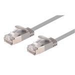 Dynamix PLSSGY-C6A-0.75 Cat6A RJ45 Patch Lead - 75cm - Grey S/FTP - Shielded - 10G - 34AWG - Ultra-Slim - Gold Plated - PoE 802.3af