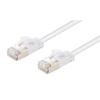 Dynamix PLSSW-C6A-2.5 Cat6A RJ45 Patch Lead - 2.5m - White S/FTP - Shielded - 10G - 34AWG - Ultra-Slim - Gold Plated - PoE 802.3af