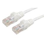 Dynamix PLW-C6A-15 Cat6 RJ45 Patch Lead - 15m - White UTP - T568A - 250MHz - 24AWG - Slimline - Snagless - Gold Plated