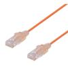 Dynamix PLSO-C6-0.75 Cat6A RJ45 Patch Lead - 75cm - Orange UTP - 10G - 30AWG - Ultra-Slim - Gold Plated - PoE 802.3af