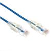 Dynamix PLSE-C6-0.5 Cat6A RJ45 Patch Lead - 50cm - Blue UTP - 10G - 30AWG - Ultra-Slim - Gold Plated - PoE 802.3af
