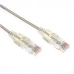 Dynamix PLSGY-C6-2.5 Cat6A RJ45 Patch Lead - 2.5m - Grey UTP - 10G - 30AWG - Ultra-Slim - Gold Plated - PoE 802.3af