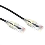 Dynamix PLSK-C6-1 Cat6A RJ45 Patch Lead - 1m - Black UTP - 10G - 30AWG - Ultra-Slim - Gold Plated - PoE 802.3af