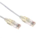 Dynamix PLSW-C6-2 Cat6A RJ45 Patch Lead - 2m - White UTP - 10G - 30AWG - Ultra-Slim - Gold Plated - PoE 802.3af