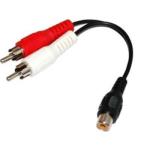 Dynamix CA-RCAS-05 Dual RCA Male to RCA Female Cable - 15cm