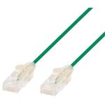 Dynamix PLSG-C6-0.15 Cat6A RJ45 Patch Lead - 15cm - Green UTP - 10G - 30AWG - Ultra-Slim - Gold Plated - PoE 802.3af