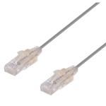 Dynamix PLSGY-C6-0.15 Cat6A RJ45 Patch Lead - 15cm - Grey UTP - 10G - 30AWG - Ultra-Slim - Gold Plated - PoE 802.3af