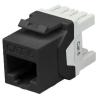 Dynamix FP-C6-008V2  Cat6 UTP Keystone RJ45 Slimline Jack. T568A/B Wiring. 50 micron, 180 Jack. Accept 23-24 AWG Cabling. Colour Black Rapid Termination Tool CT-RAPV2
