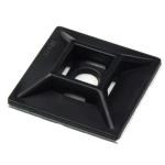 Dynamix DY30CTMB 28 x 28mm Self Adhesive Black Cable Ties Mount Pack of 100