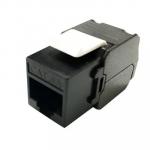 Dynamix FP-C6-TLBK  Cat6 UTP Keystone Slimline Tooless & Punch Down Compatible Jack. 180 Dual IDC 23 26AWG. Colour Black.