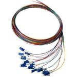 Dynamix FPT-OM3LC-12 OM3 LC Pigtail - 12 Pack - 2m Multimode - Colour Coded - 900um - Tight Buffer