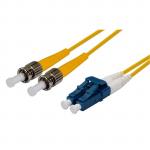 Dynamix FSM-LCST-30 OS1 LC to ST Fibre Lead - 30m - Yellow 9 Micron - Duplex - Singlemode - G657A1 Bend Insensitive - LSZH Jacket