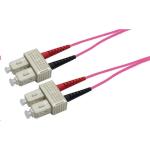 Dynamix FL-SCSCOM4-0 OM4 SC to SC Fibre Lead - 50cm - Raspberry Pink 50 Micron - Duplex - Multimode