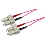 Dynamix FL-SCSCOM4-2 OM4 SC to SC Fibre Lead - 2m - Raspberry Pink 50 Micron - Duplex - Multimode