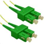 Dynamix FSM-SCASCA-0 OS1 SC APC to SC APC Fibre Lead - 50cm - Yellow 9 Micron - Duplex - Singlemode - G657A1 Bend Insensitive - LSZH Jacket