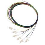 Dynamix FPT-OM4LC-6 OM4 LC Pigtail - 6 Pack - 2m Multimode - Colour Coded - 900um - Tight Buffer