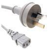 Dynamix C-POWERCWH 10A 3 Pin Plug to IEC C13 Power Cord - 1.5m - White 1.0mm Copper Core - SAA Approved Dynamix C-POWERCWH 10A 3 Pin Plug to IEC C13 Power Cord - 1.5m - White 1.0mm Copper Core - SAA Approved