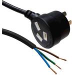 Dynamix C-PB3C10T-3 3 Core 1mm 3 Pin Tapon Plug to Bare End Cable - 3m - Black SAA Approved