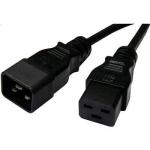 Dynamix C-IEC16A-3 16A IEC C20 to C19 Power Extension Cord - 3m - Black 1.5mm2