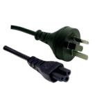 Dynamix C-POWERNC BULK 7.5A 3 Pin to IEC C5 Power Cord - 2m Clover Shaped - SAA Approved - Bulk Packed