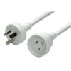 Dynamix PEXT2M 2m Standard Duty Power Extension Lead - White (3 Core 1.0mm) 240v 10A Dynamix PEXT2M 2m Standard Duty Power Extension Lead - White (3 Core 1.0mm) 240v 10A