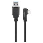 Goobay 51756 USB 3.0 USB-C to USB-A Cable - 1m - Black