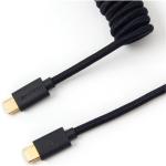 Keychron CAB-B Coiled USB-C Straight Aviator Cable - Black