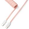 Keychron CAB-15 Coiled USB-C Straight Aviator Cable - Light Pink