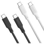 Laser CB-UC1WB2-167 1m USB C to USB C charging cable White/Black