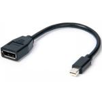 Laser CB-DP-MDPMFAP 15cm Mini DisplayPort 1.2a Male to DisplayPort Female Adapter