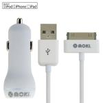 Moki SynCharge USB-A to 30-Pin Cable Includes Car Charger