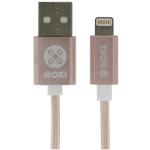 Moki ACC-MSTLCAKSRG SynCharge USB-A to Lightning Cable - 3m - Rose Gold Braided - King Size