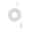 Mophie Premium USB-A to Lightning Cable - 3m - White MFi Certified - Durable Braided Nylon - Heavy-Duty Construction - Anodized Matte Aluminium Connectors - Universal Compatibility