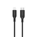 Mophie Essential USB-C to Lightning Cable - 1m - Black Fast Charging - MFi Certified - Heavy-Duty Construction - Anodized Matte Aluminium Connectors - Universal Compatibility