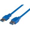 USB 3.0 USB-A Extension Cable - 1.8m - Blue Male to Female