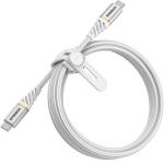 OtterBox USB-C Cable - 2m - White Premium - Braided Nylon - Anodized Aluminum - USB PD