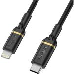 OtterBox 1M USB-C to Lightning Black Shimmer - Proven Quality & Fast Charge Cable Durable, Supports USB Power Delivery fast charging technology
